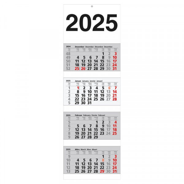 4-Monats-Wandkalender 2025