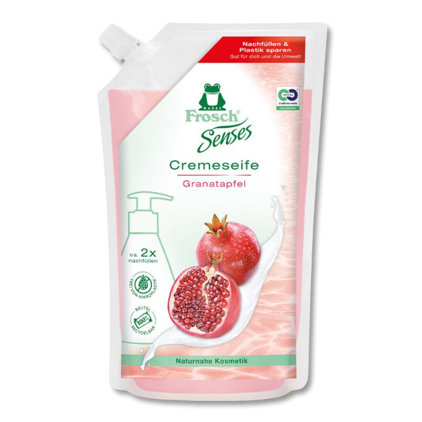 Frosch® Senses Cremeseife Granatapfel Nachfüllpackung 0,5 l Flüssigseife