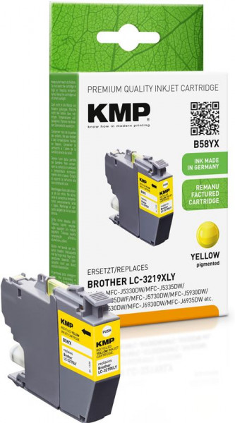 KMP Tinte B58YX gelb ersetzt Brother LC3219XLY