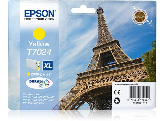 Original Epson T7024XL Tinte C13T70244010 yellow 21ml