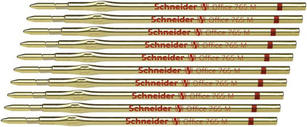 10x Schneider Office 765 M rot Kugelschreiberminen