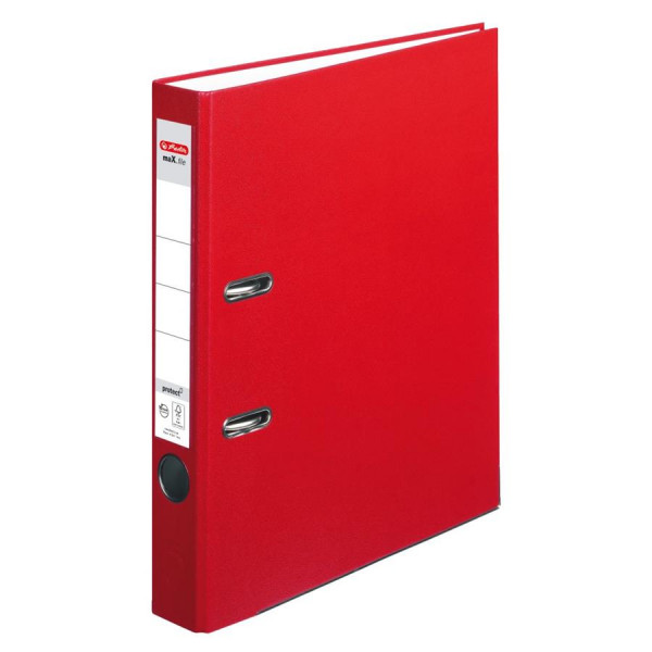 Ordner herlitz maX.file protect Papier/PP 5 cm rot