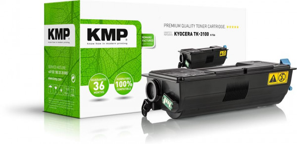 KMP Toner K-T66 schwarz ersetzt Kyocera TK-3100