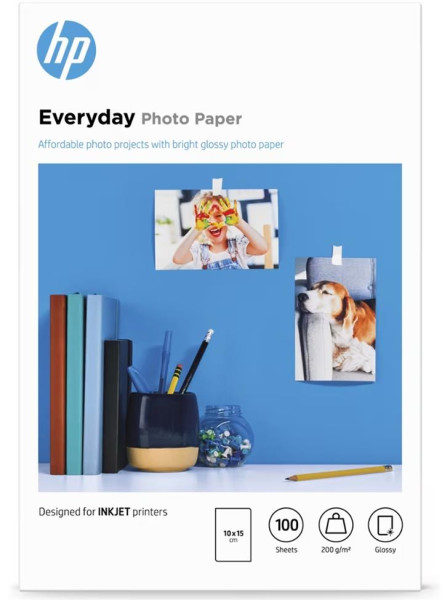 HP Fotopapier CR757A Everyday 100 x 150 mm glänzend 200 g/m², 100 Blatt