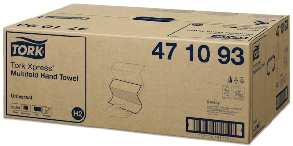 5000 TORK Papierhandtücher 471093 Xpress® H2 Universal Interfold-Falz 1-lagig weiß Recyclingpapier