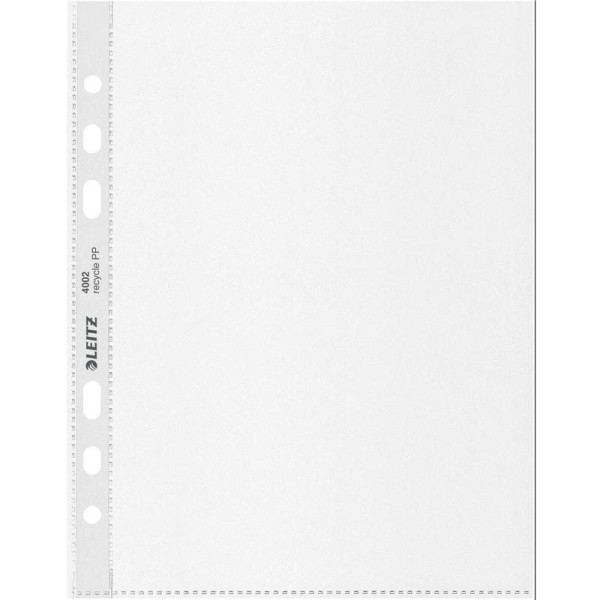 25 LEITZ Prospekthüllen Recycle 4002 DIN A5 transparent genarbt 0,10 mm