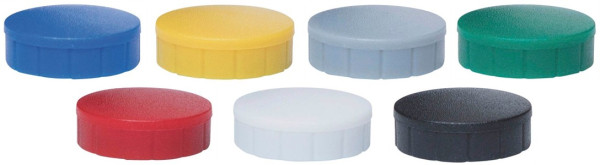 10 MAUL Magnete rund Kunststoff 150 gr / Ø 1,5 cm x 0,7 cm Höhe
