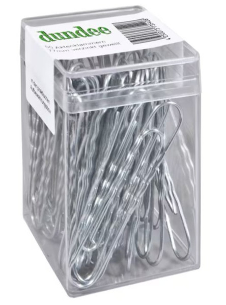 50 dundee Aktenklammern 77 mm glanzverzinkt runde Form