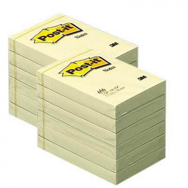 Post-it Notes 656 gelb Haftnotizen 12x 100 Blatt