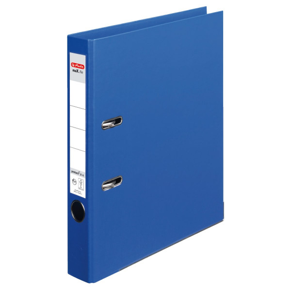 Ordner herlitz maX.file protect plus PP 5 cm blau